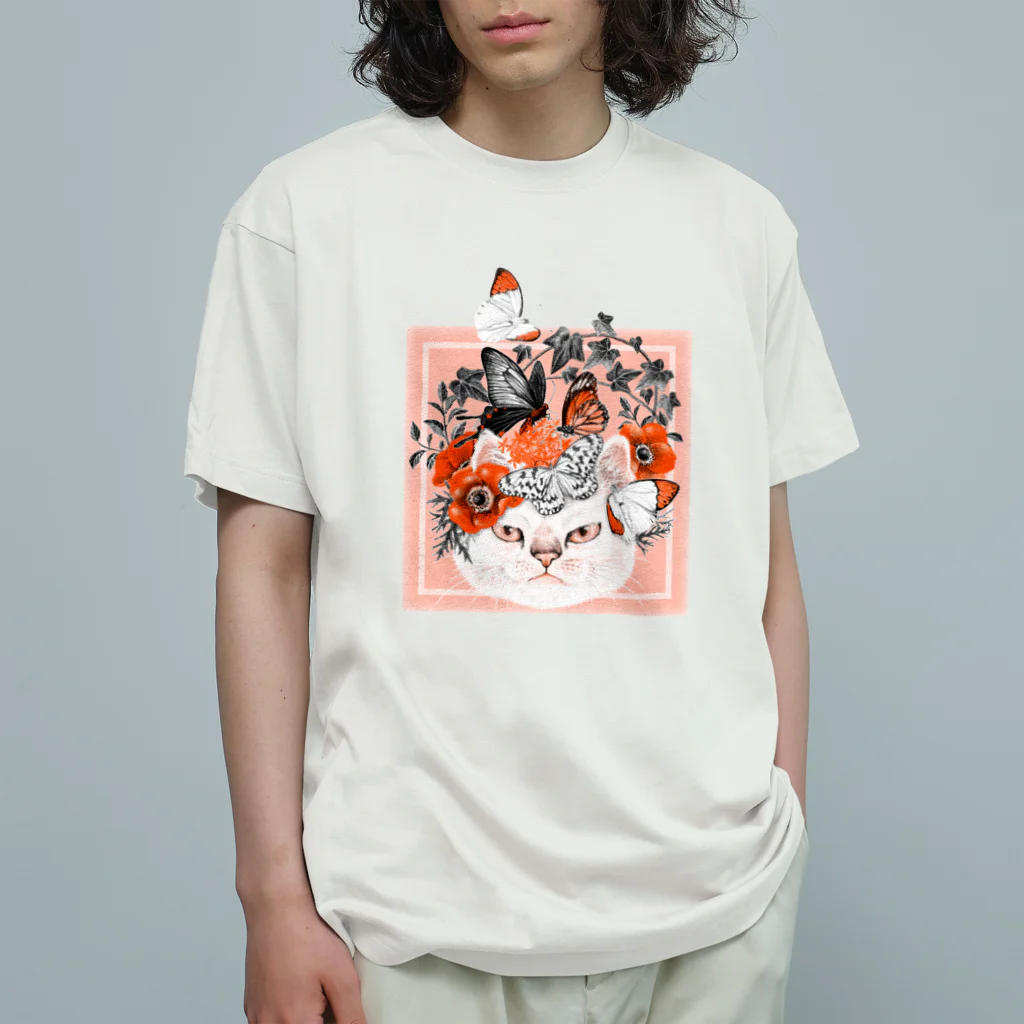 OJIKの不機嫌猫2 Organic Cotton T-Shirt