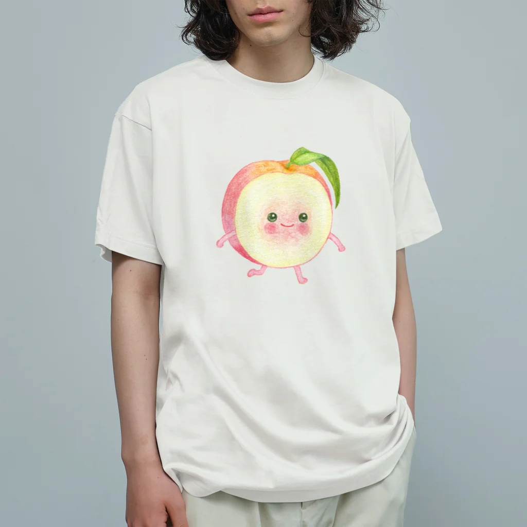 さとうめぐみ絵本グッズのももちゃん＠おいしいもり Organic Cotton T-Shirt