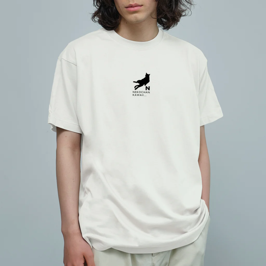 CHICHIZŌのNEKOCHAN KAWAII…(黒) オーガニックコットンTシャツ