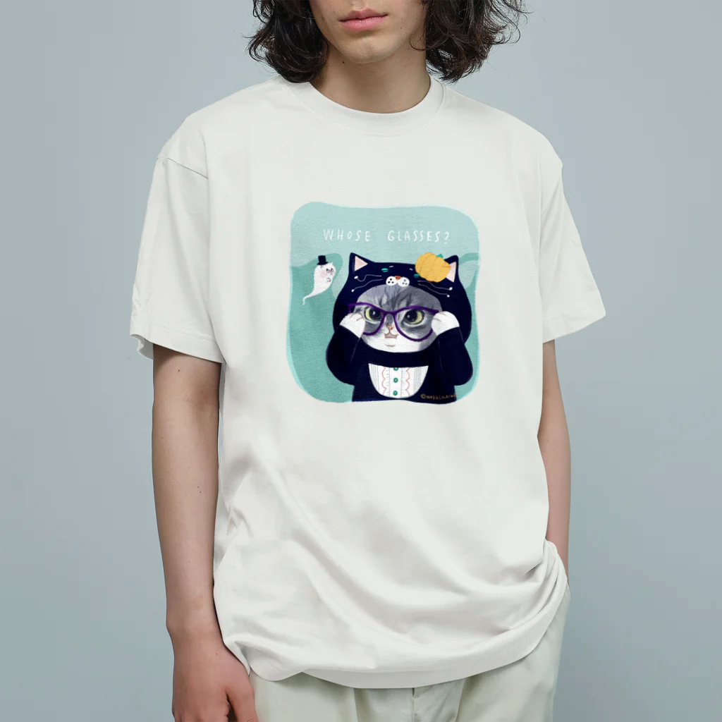 wokasinaiwoのイタズラ猫10ズ（ぷりん） オーガニックコットンTシャツ