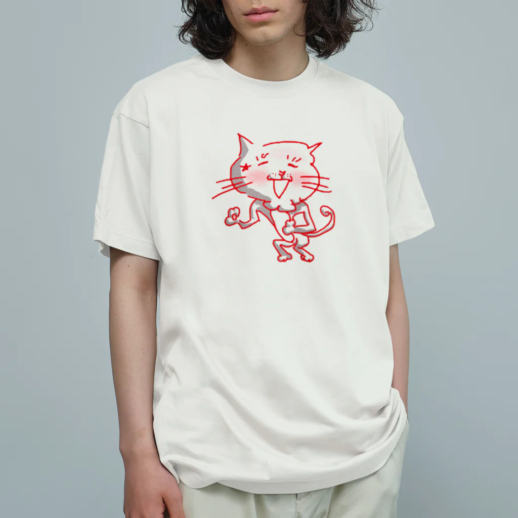 のびたび【のんびり旅するように生きる】公式ショップのケツアゴネコ Organic Cotton T-Shirt