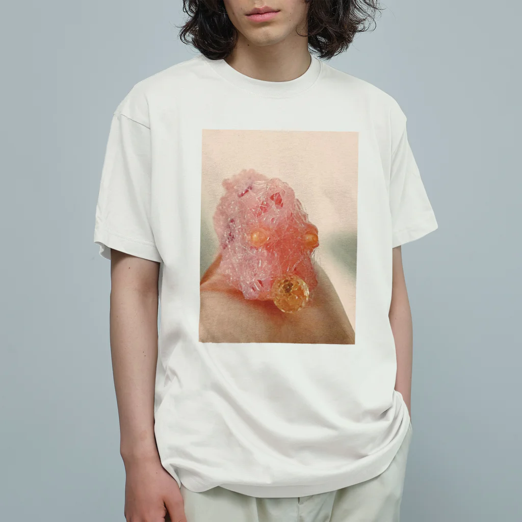 egg Artworks & the cocaine's pixの『pink worm.』 オーガニックコットンTシャツ