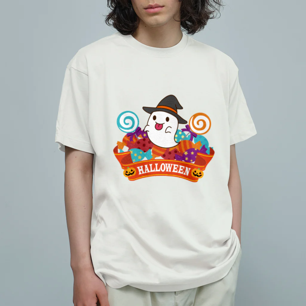 inside-workのハロウィンオバケ オーガニックコットンTシャツ