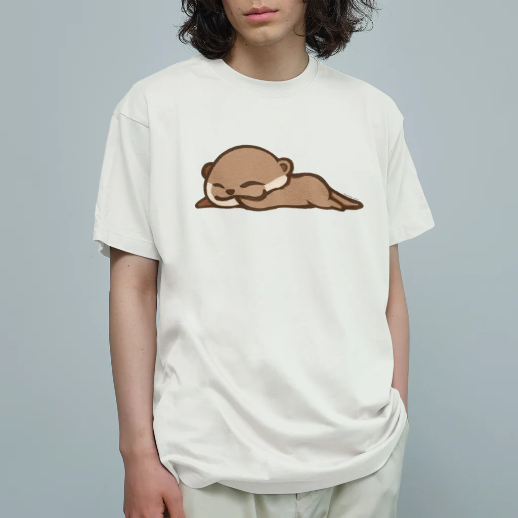 綾錦工房 りこりすのおしゃぶりカワウソ Organic Cotton T-Shirt