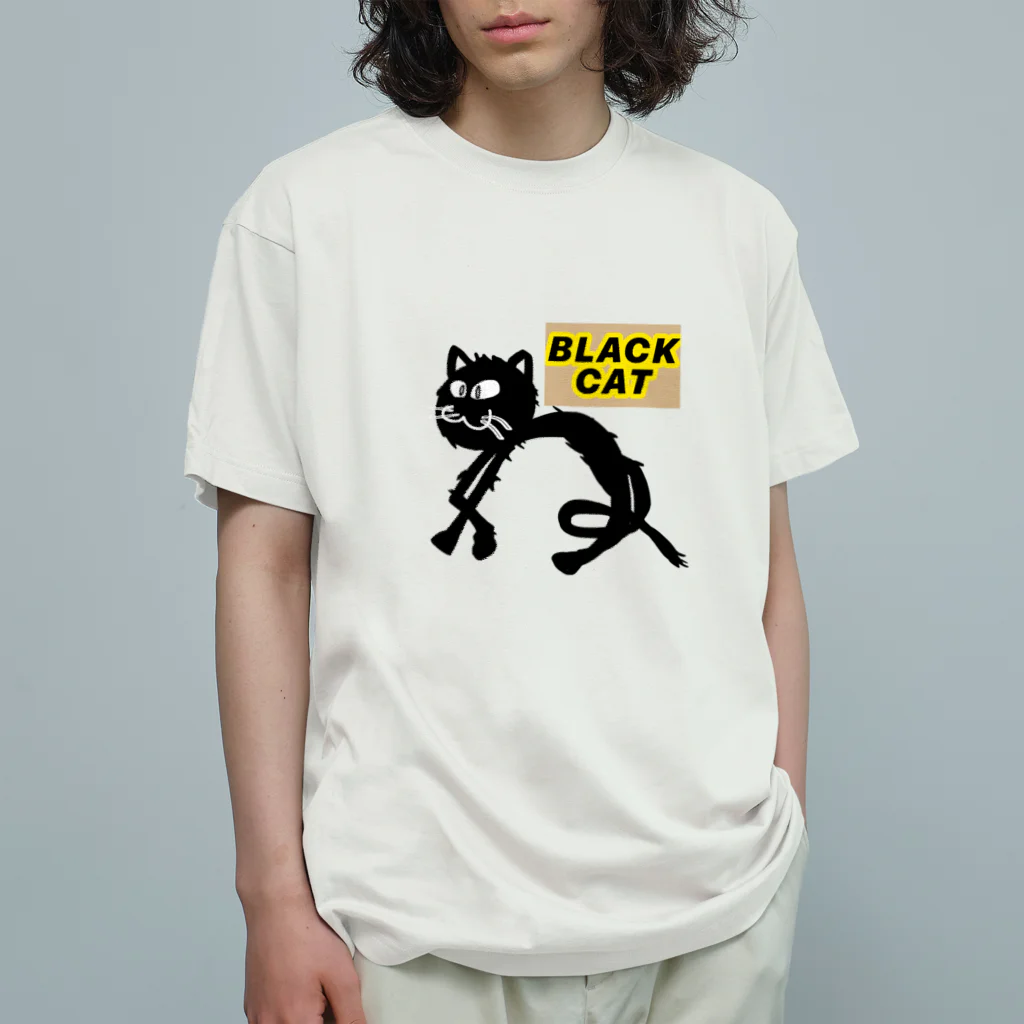 SEVEN-5-Ｇの BLACK  CAT オーガニックコットンTシャツ