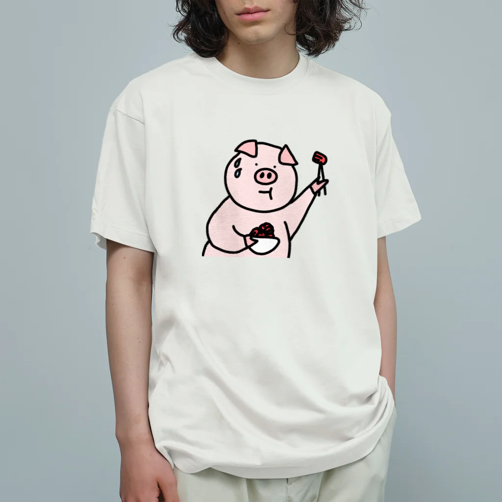 ＋Whimsyの豚キムチ Organic Cotton T-Shirt