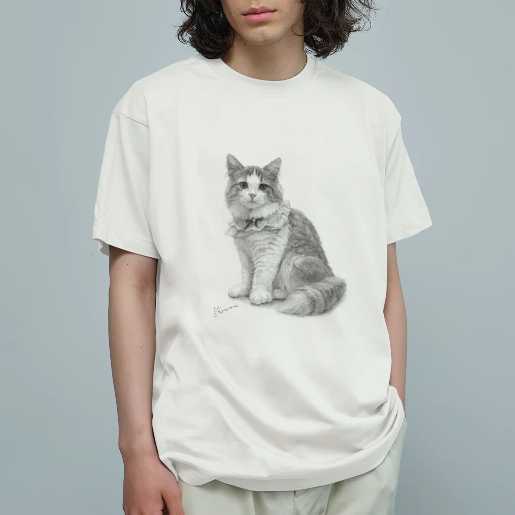 こうめ屋のbelleちゃん　ラガマフィン　長毛猫さん Organic Cotton T-Shirt