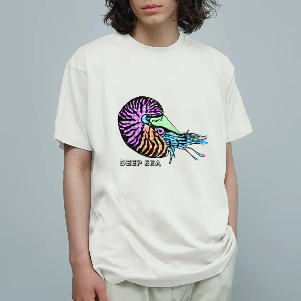 UKIPPAのオウムガイ【深海魚シリーズ】DEEPSEA オーガニックコットンTシャツ