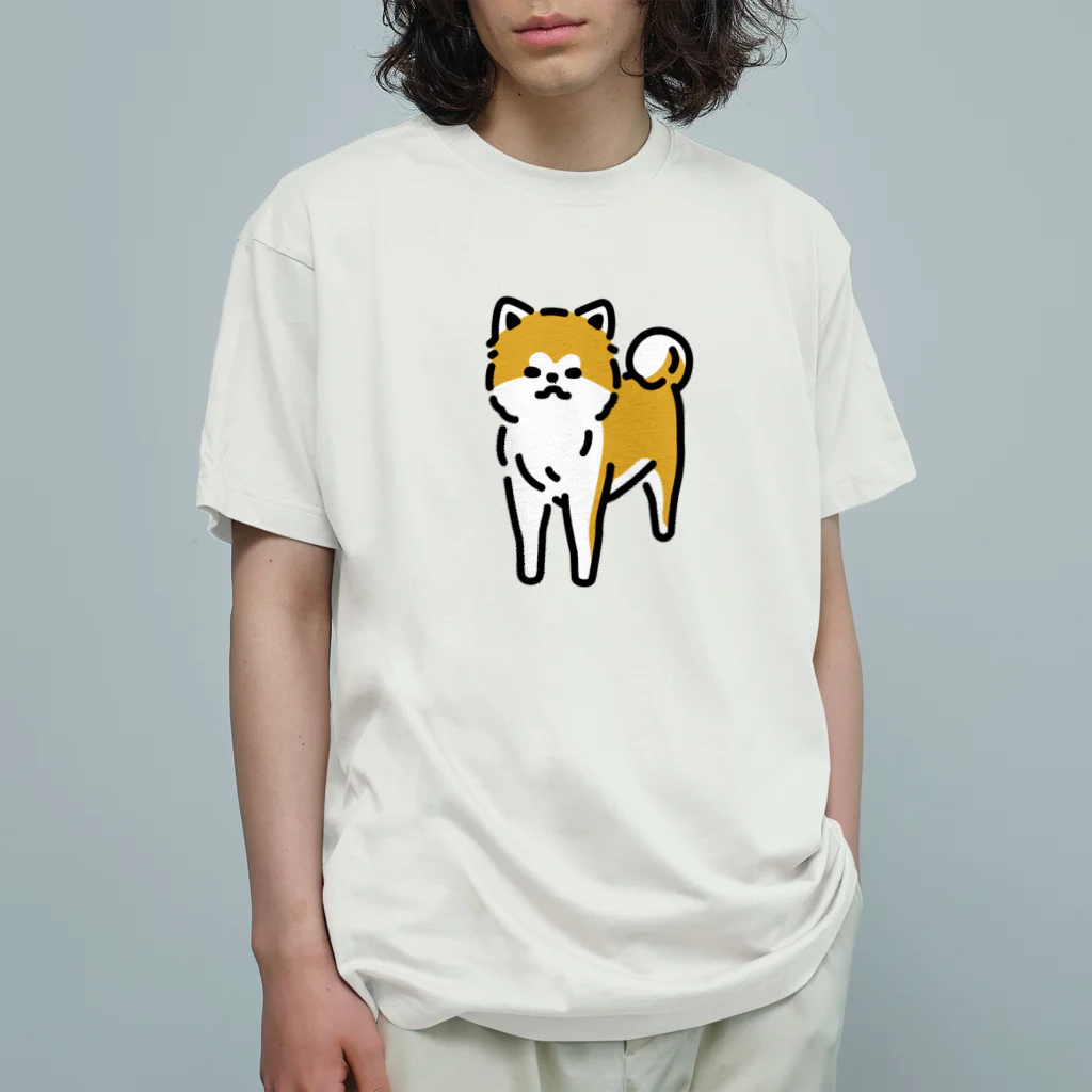 おもかわ〜おもしろい・かわいい専門店〜のなごむ〜秋田犬 オーガニックコットンTシャツ