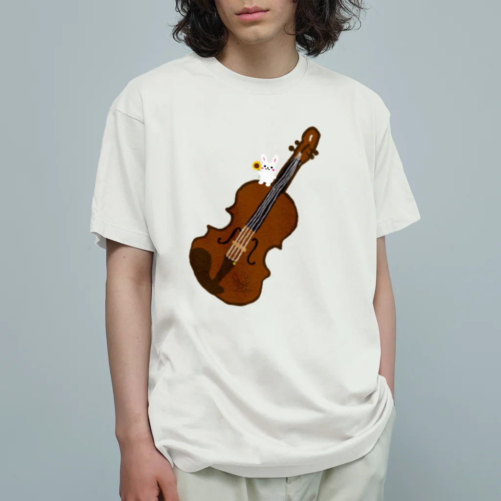 yuri_Violaのゆりヴィオラ🎻🐰🌻グッズ オーガニックコットンTシャツ