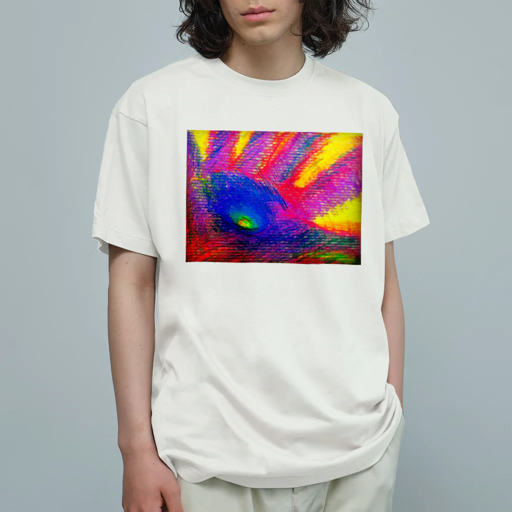 嫌われ者のアート工房　Archaic smileのクレヨン　カラフルアート Organic Cotton T-Shirt