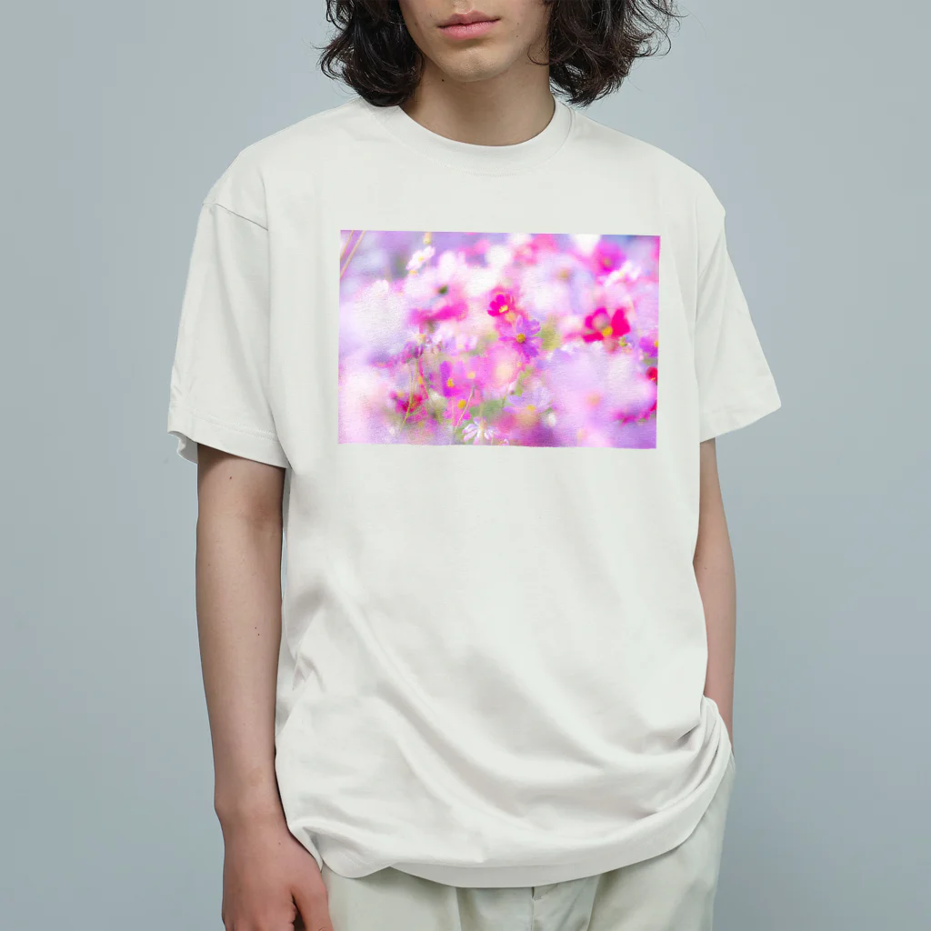 最終進化的量産型良のピンクノコスモス Organic Cotton T-Shirt