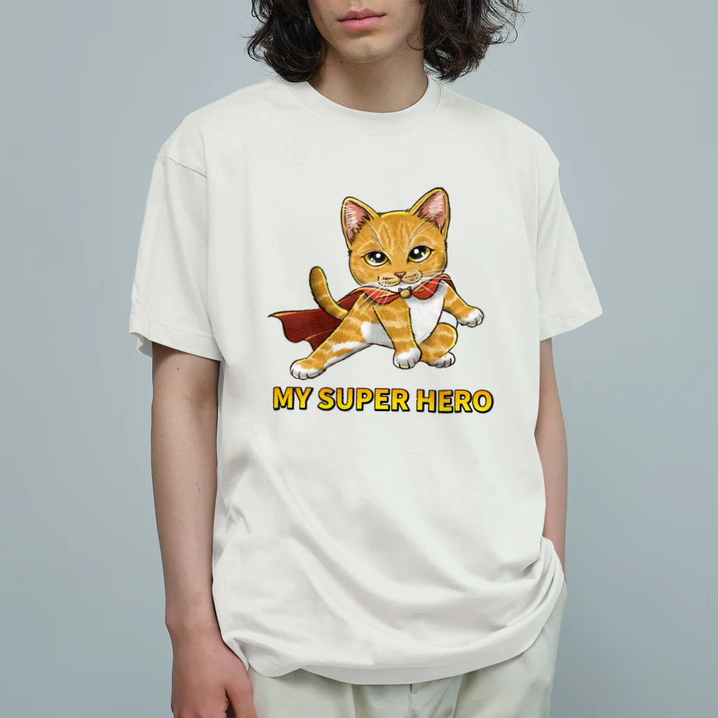 縁-yukari-のMY SUPER HERO Organic Cotton T-Shirt