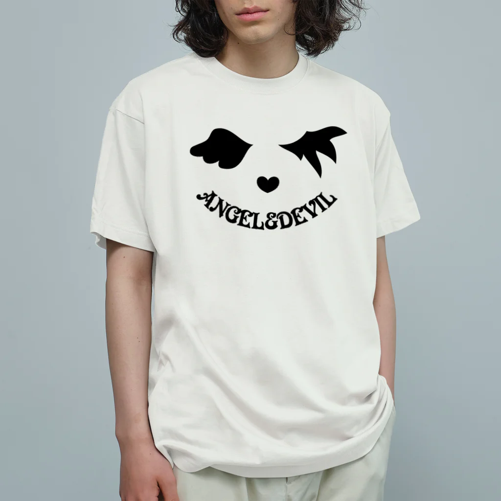 A33の【フロント印刷】エンジェル＆デビル Organic Cotton T-Shirt