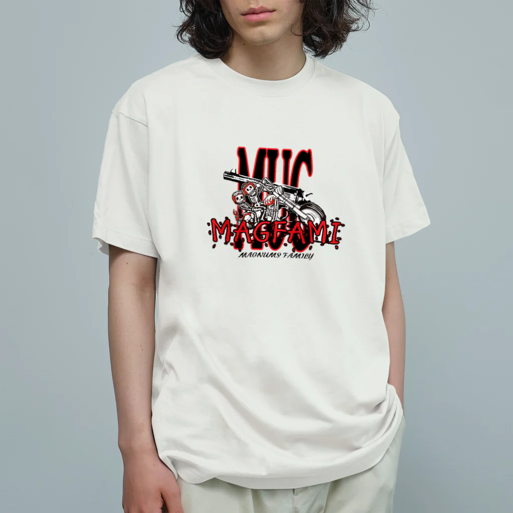 L.H.S.H のMAGNUMS　FAMILY オーガニックコットンTシャツ