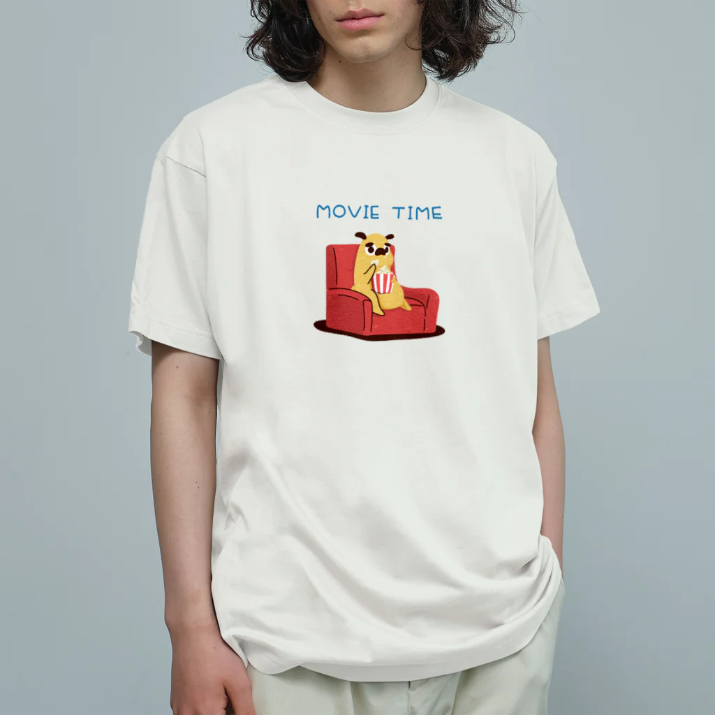 パグ日和のMOVIE PUG オーガニックコットンTシャツ