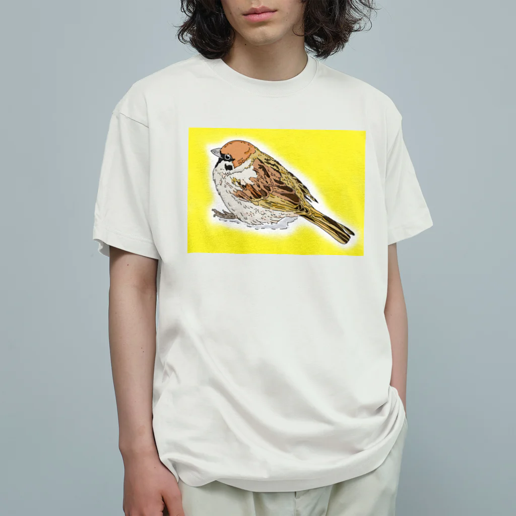 niwatsukinoのスズメ（クリクリお目目） Organic Cotton T-Shirt