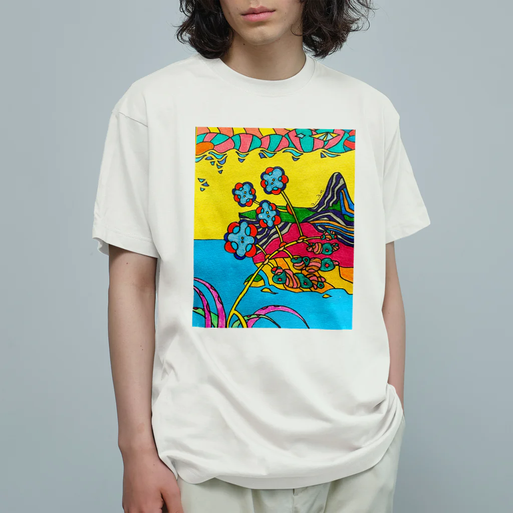 Madaminu Annaの高地に咲く花 オーガニックコットンTシャツ