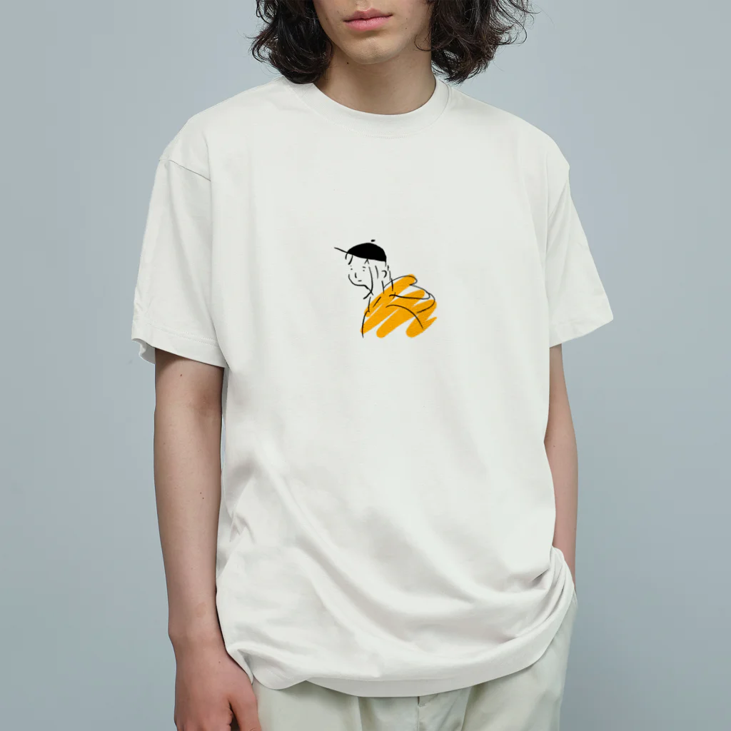 Paintingの振り向き際の女の子 オーガニックコットンTシャツ