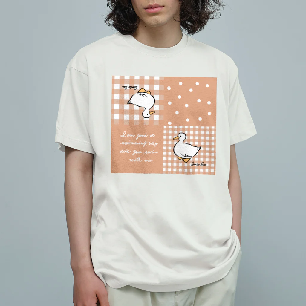 little bee リトルビーのタオル サーモタンブラー あひる アヒル duck 絵本 オーガニックコットンTシャツ