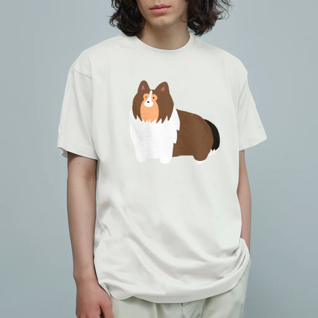 Kotetsu diary(SUZURI店)のゆるゆるシェルティ Organic Cotton T-Shirt