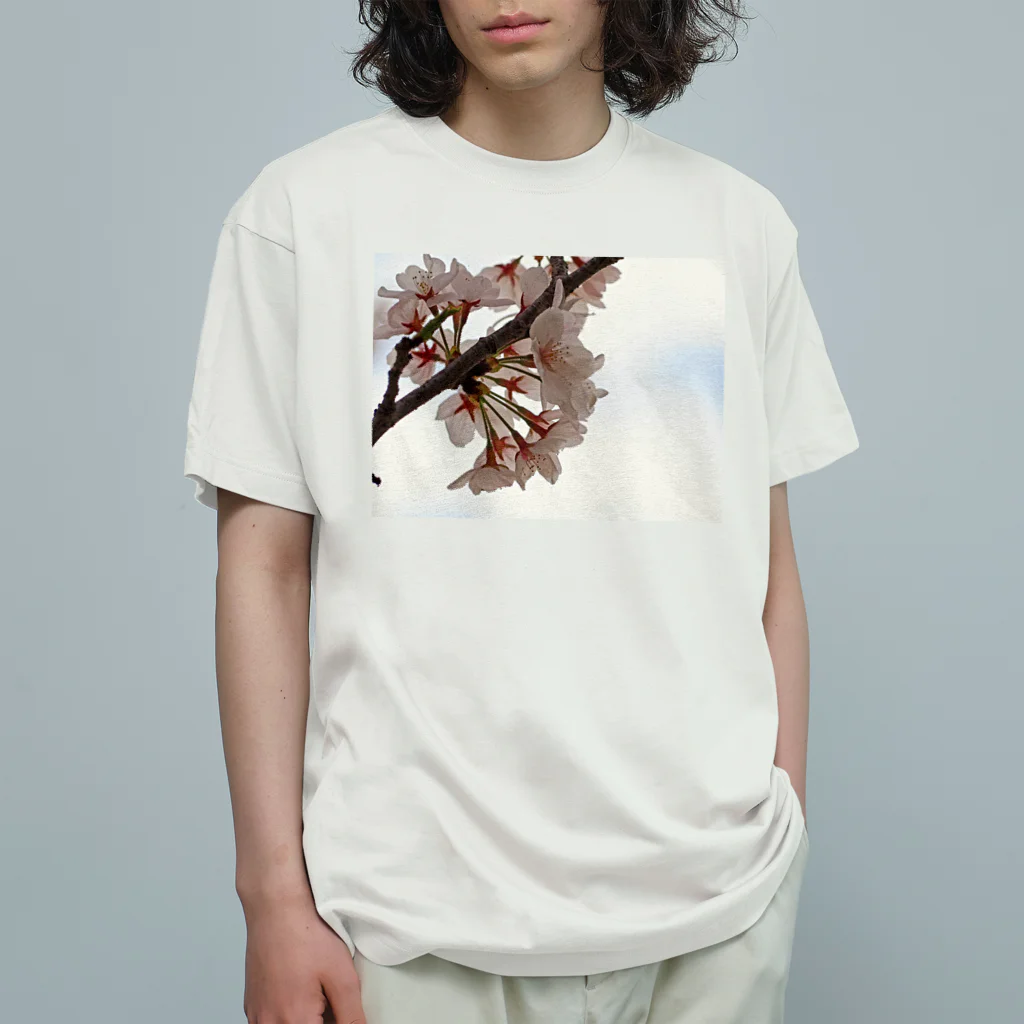 ムーンライトのイラスト風SAKURA Organic Cotton T-Shirt