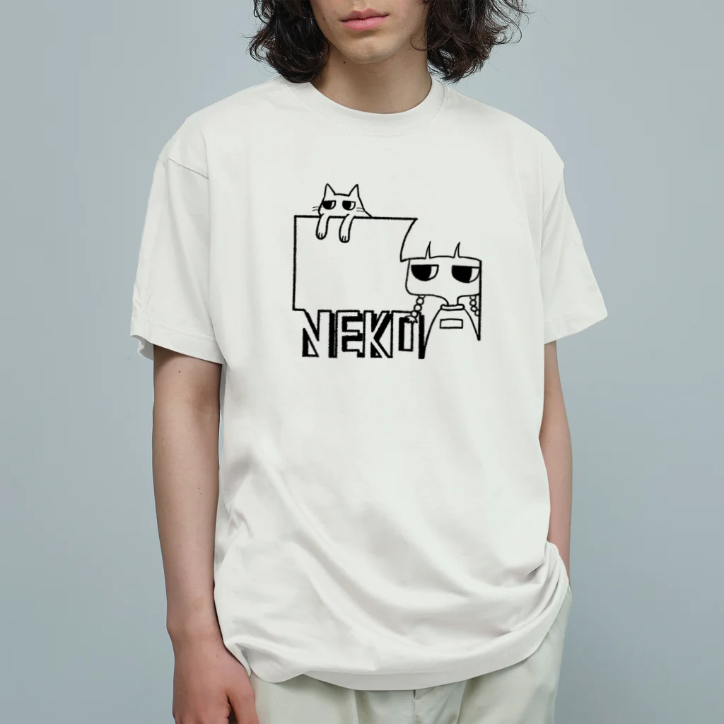 オカ氏のNEKO-Girl Black Organic Cotton T-Shirt