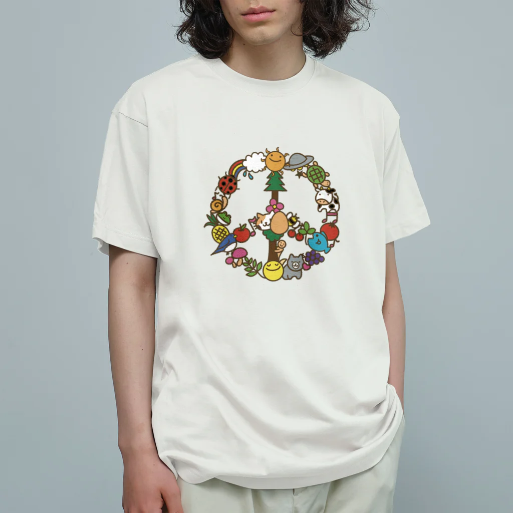 ミケタマのピースマーク Organic Cotton T-Shirt