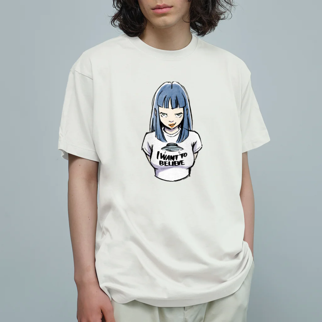 akaten shopのI want to believe オーガニックコットンTシャツ