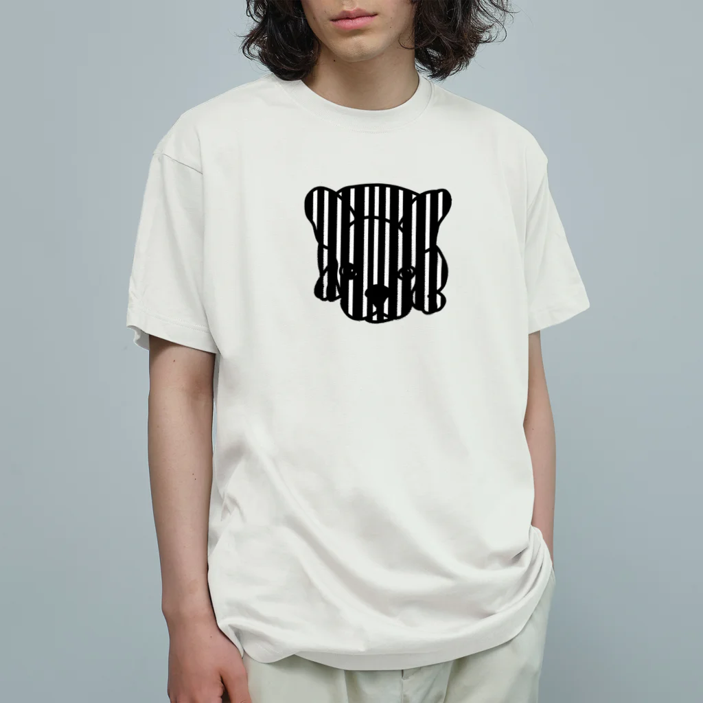 みつまめこshopのストライプ犬 Organic Cotton T-Shirt