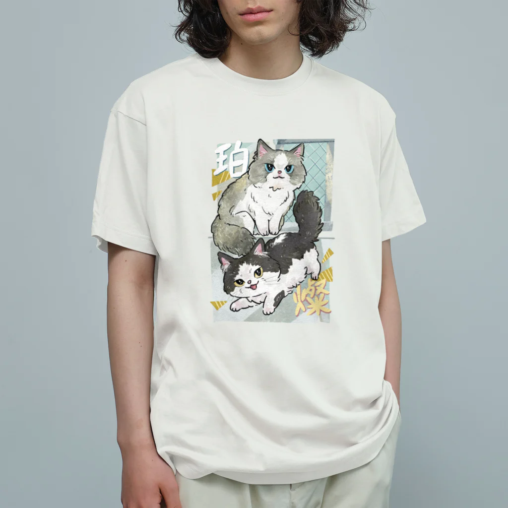 ICE BEANSの珀・燦 オーガニックコットンTシャツ