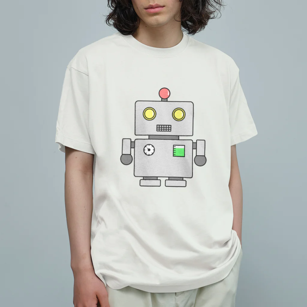 CUTOY MEMORY -可愛いおもちゃの思い出-のロボットくん オーガニックコットンTシャツ