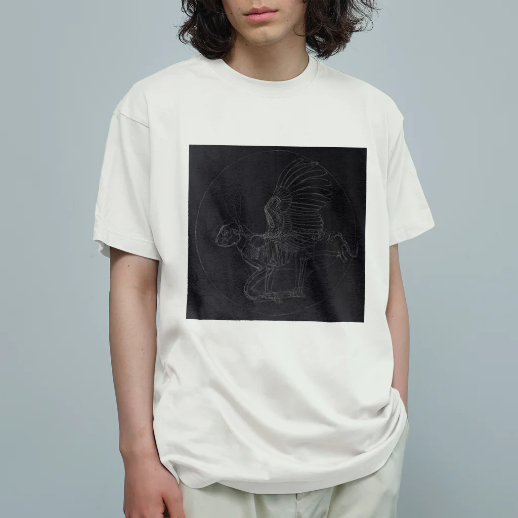 JapaneseArt Yui Shopのbone rabbit オーガニックコットンTシャツ