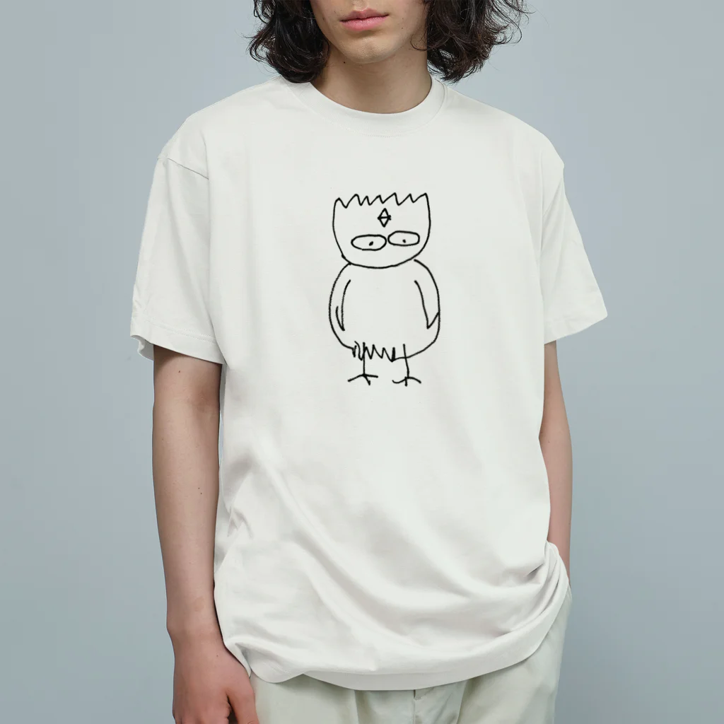 MFDUのOwl-ふくろう オーガニックコットンTシャツ