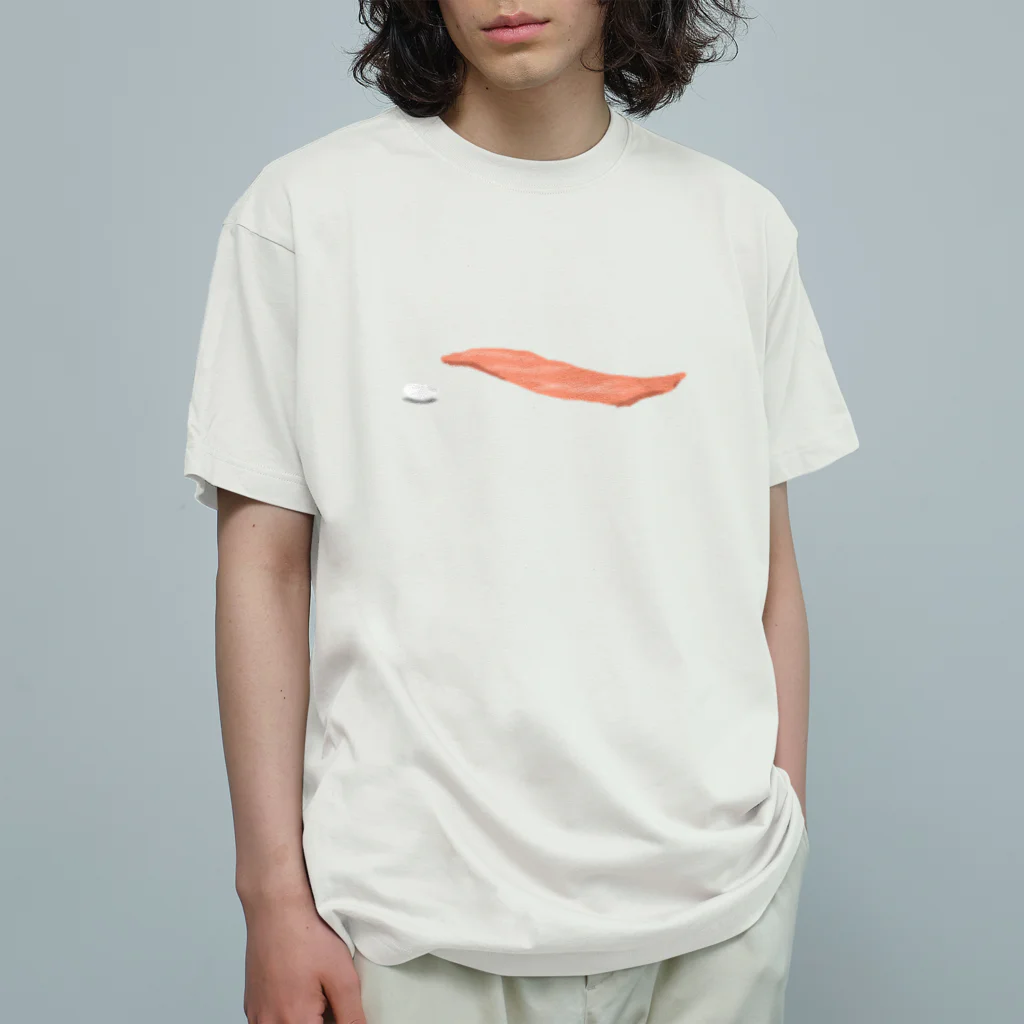 free_bat24のサーモンの切り身と米粒。 Organic Cotton T-Shirt