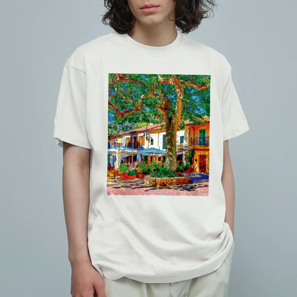 GALLERY misutawoのマヨルカ島 バルデモーサの広場 Organic Cotton T-Shirt