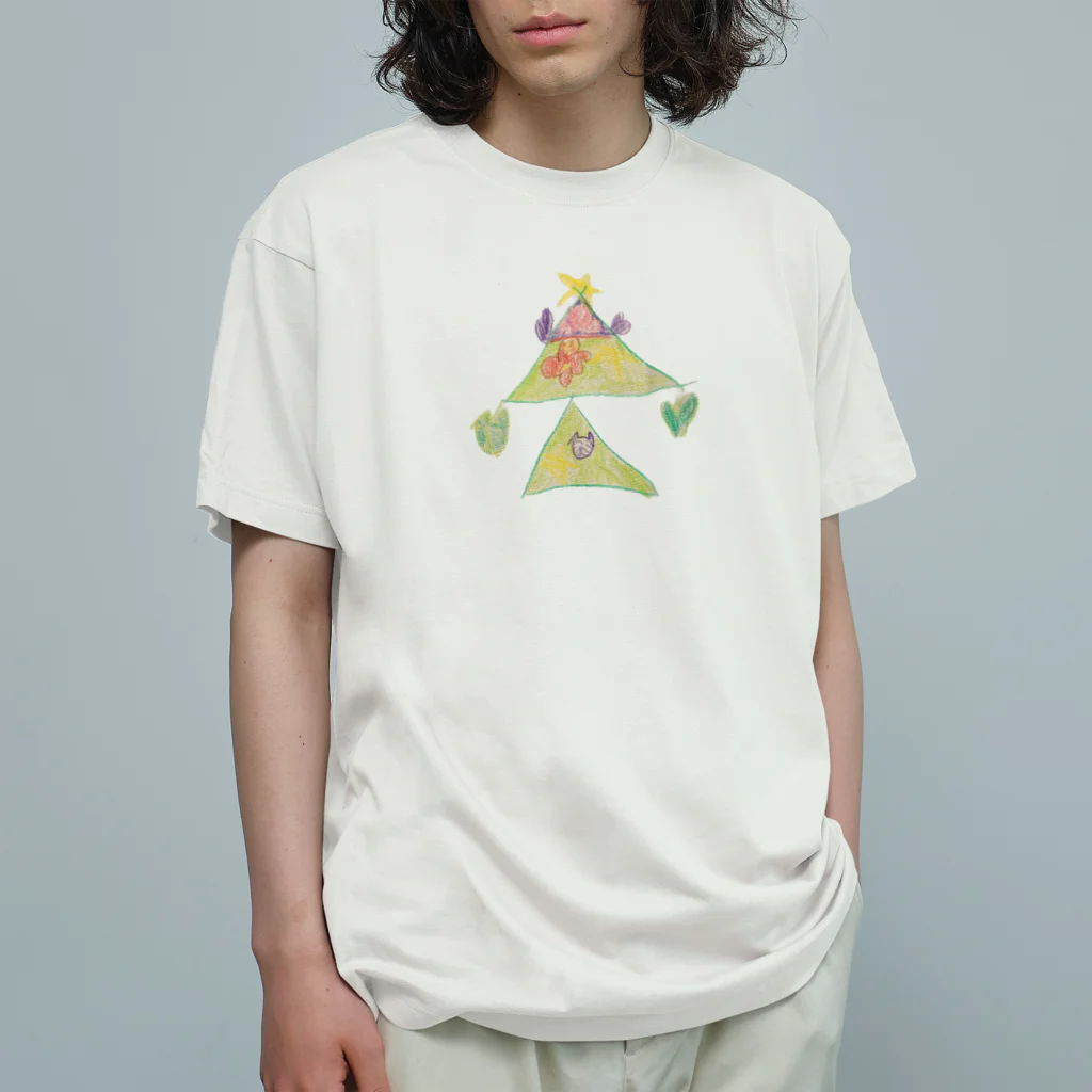 KidsArtの【子どもの絵】クリスマスツリー Organic Cotton T-Shirt