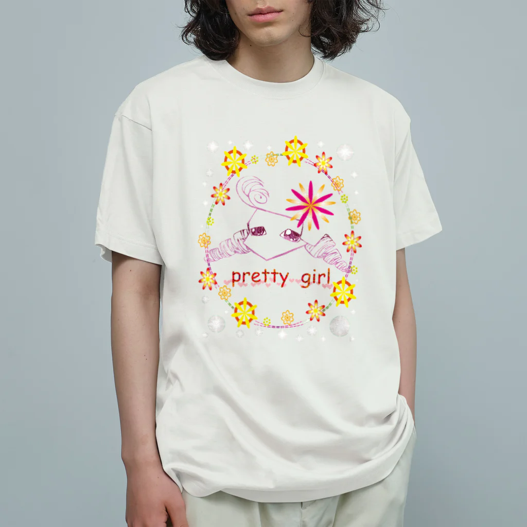 JapaneseArt Yui Shopのpretty girl オーガニックコットンTシャツ