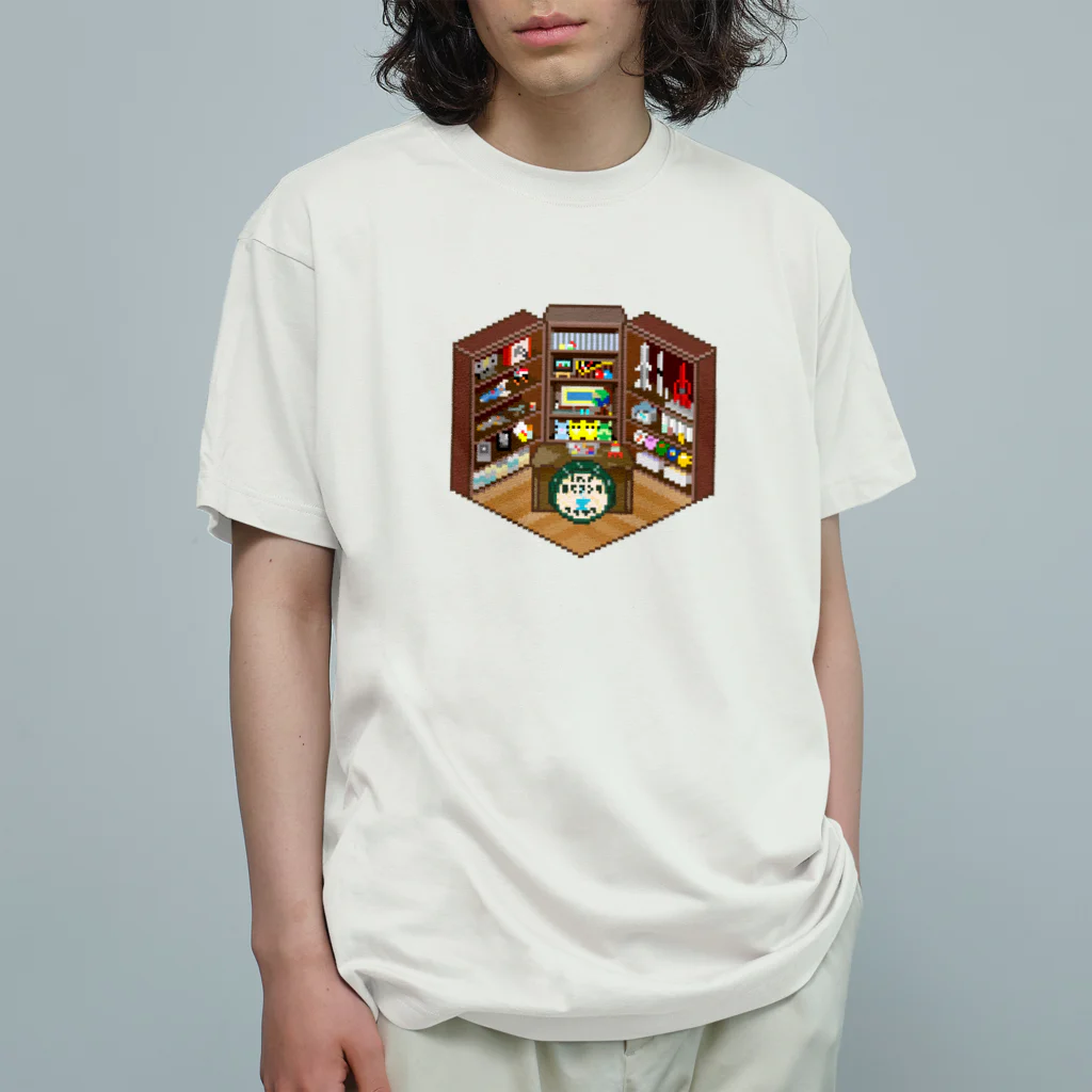 脱サラ賢者タカの岡田斗司夫ゼミスタジオ風なピクセルルームTシャツ オーガニックコットンTシャツ
