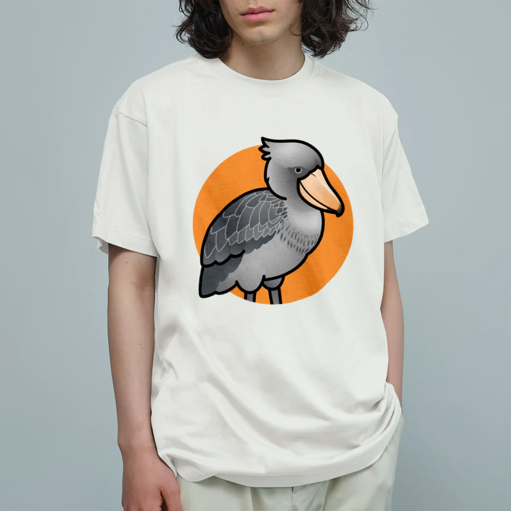 Cody the LovebirdのChubby Bird ハシビロコウ オーガニックコットンTシャツ