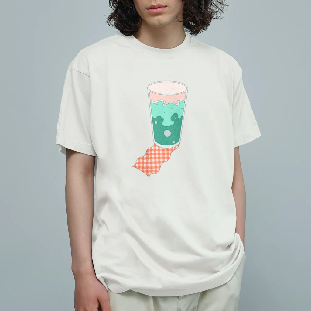 餃子屋。のメロンサイダーグラス Organic Cotton T-Shirt