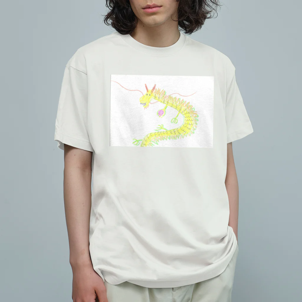 funny dragonのDragon Amarillo オーガニックコットンTシャツ