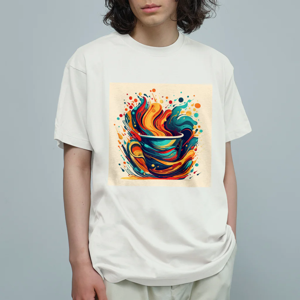 CoffeePixelのPixelBrew Cup D オーガニックコットンTシャツ