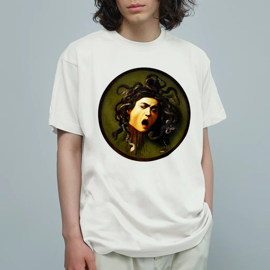 MUGEN ARTのメドゥーサ　カラヴァッジオ　Caravaggio / Medusa オーガニックコットンTシャツ