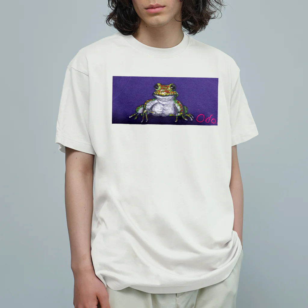Miniokaのイシカワガエル オーガニックコットンTシャツ