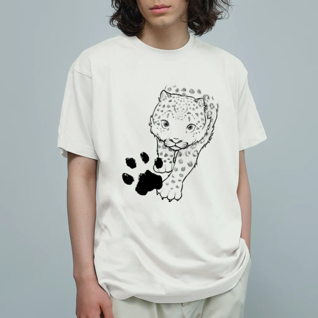 mofful.のユキヒョウ - snowleopard オーガニックコットンTシャツ