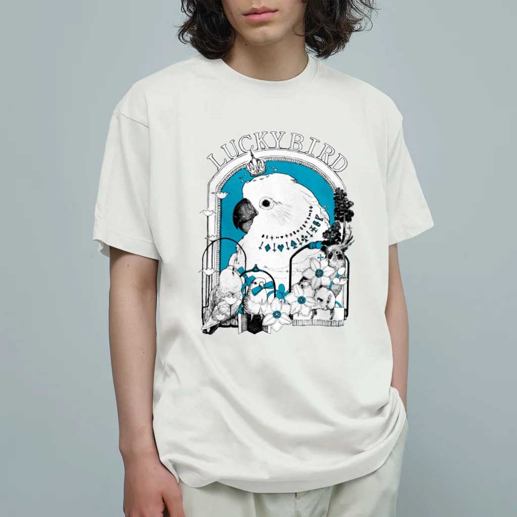 ろう飼い主のLUCKY BIRD オーガニックコットンTシャツ