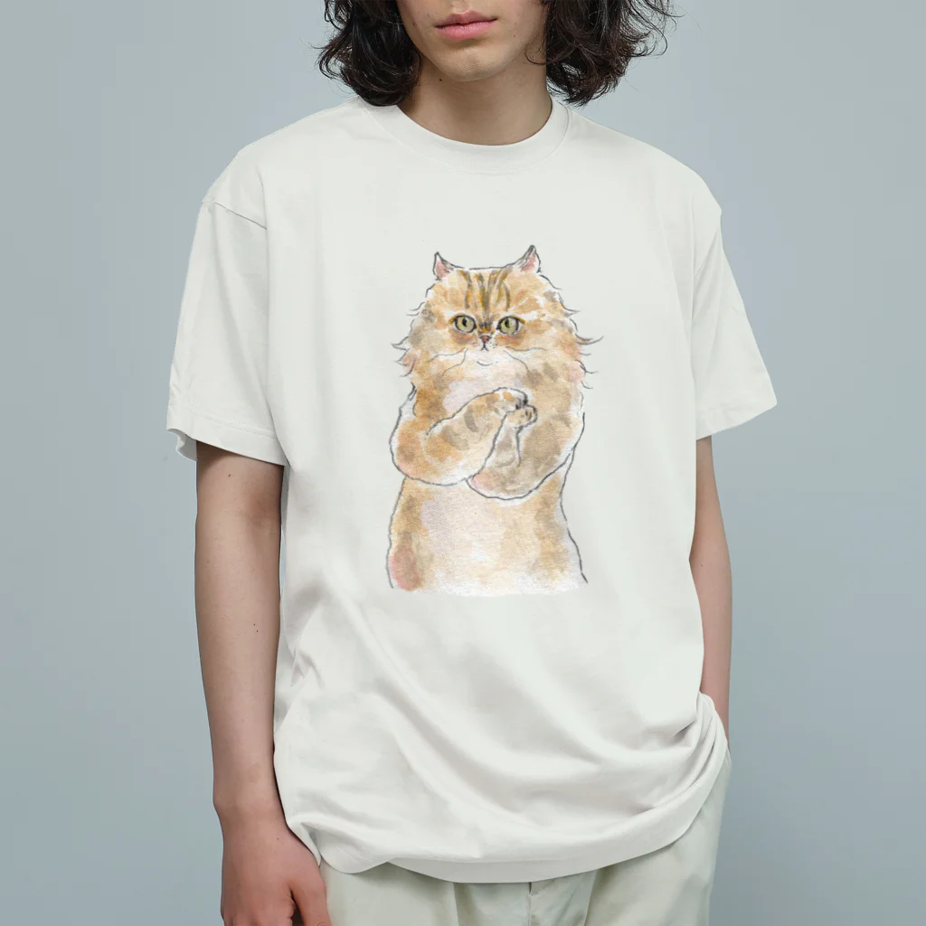 トコロコムギのおねだりにゃんこ Organic Cotton T-Shirt