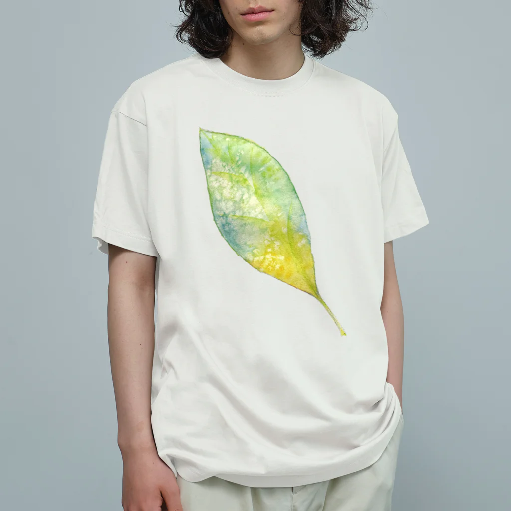 暖暖あたたかの葉っぱ Organic Cotton T-Shirt