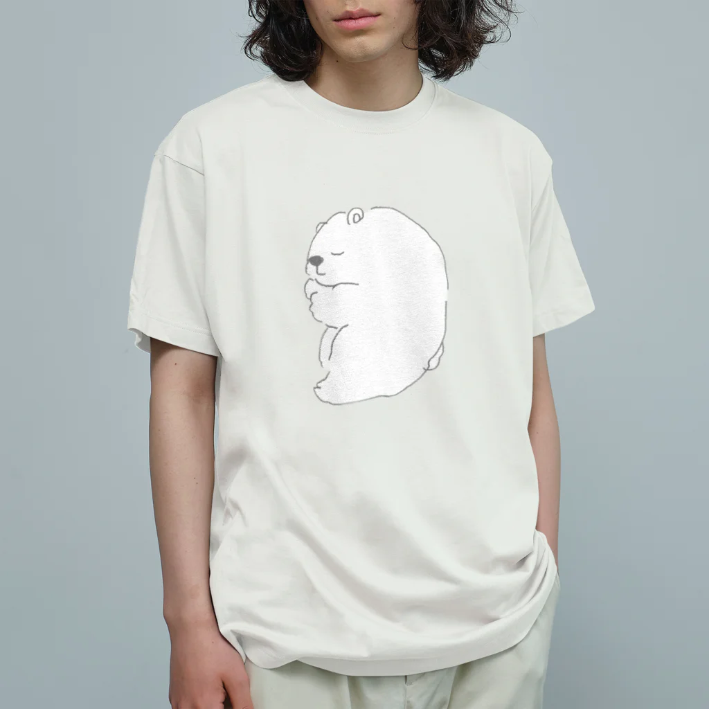 そらうみやさんのぐっすりしろくまちゃん オーガニックコットンTシャツ